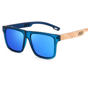 Vente en gros de lunettes de soleil vintage avec monture en bois polarisé bleu <span class=keywords><strong>vert</strong></span> <span class=keywords><strong>marron</strong></span> verres tendance UV400 avec logo personnalisé <span class=keywords><strong>sur</strong></span> les verres - Product Image 5