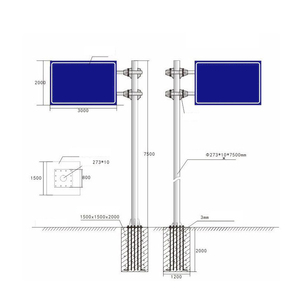 علامات المرور العاكسة من الألومنيوم OEM للتحذير من السلامة على الطرق لافتات عالية الوضوح - Product Image 5