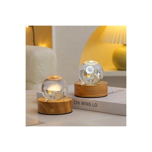 K9 pha lê tình yêu bánh sinh nhật ánh sáng ban đêm bằng gỗ cơ sở 3D laser khắc mưa đám mây Galaxy ấm trắng <span class=keywords><strong>LED</strong></span> ánh sáng ban đêm cho phòng ngủ - Product Image 2