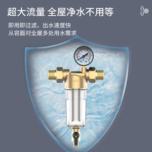 Pré-filtre de 1 pouce fourni par le fabricant avec manomètre pour usage domestique, auto-nettoyant, boîtier tout en cuivre, accessoires - Product Image 4