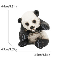 Figurines d'animaux de simulation transfrontalières en PVC : Éléphant africain, Tigre blanc, Panda, Lion mâle, Grenouille, Écureuil volant, Paon