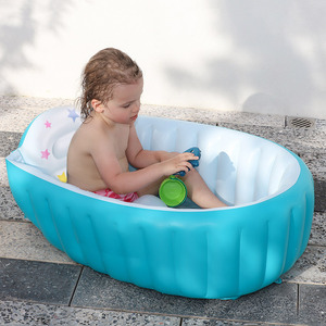 Bañera Inflable Portátil para Niños, Bañera para Bebés al Aire Libre, Recipiente Grande y Recto Multifuncional para Baño, de 0 a 12 Meses - Product Image 2