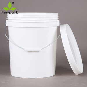 Cubo de Plástico Reciclable Innopack Blanco de 18L con Asas de Plástico PP, Grado Alimenticio, con Tapa, para Envasado - Product Image 3