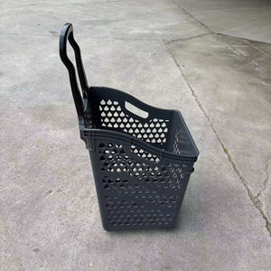 Chariot de grande taille à <span class=keywords><strong>4</strong></span> <span class=keywords><strong>roues</strong></span> 70L <span class=keywords><strong>panier</strong></span> à roulettes, <span class=keywords><strong>panier</strong></span> à roulettes en plastique de supermarché de grand volume <span class=keywords><strong>avec</strong></span> <span class=keywords><strong>4</strong></span> <span class=keywords><strong>roues</strong></span> - Product Image 2