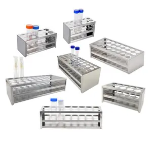 Hot Sales Fabriek Leverancier 32 Wells Lab Tube Stand Reageerbuizen Houder Aluminium Rack Voor Reageerbuizen