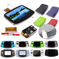 Kit d'écran LCD IPS laminé Hispeedido V5 720X480 avec rétroéclairage, batterie rechargeable intégrée, menu OSD pour Game Boy Advance GBA