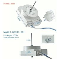 Moteur de ventilateur d'évaporateur de congélateur avec minuterie de dégivrage 115V 60Hz 4.2W 1200 tr/min pour réfrigérateur Whirlpool Maytag Amana