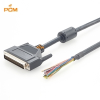Câble série DB37 mâle vers fil ouvert (pigtail) D-Sub 37 broches pour communication DCE DTE RS232, contrôle industriel, signal PLC CNC