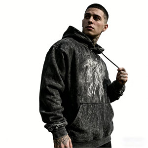 Custom Applique Hoodie 100% Cotton Pocket Design Sweatshirt Oversized <b>Pullover</b> Fit Printing Logo Casual Streetwear Hoodie - Product Image 2