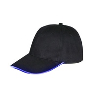 Logotipo personalizado de fábrica 6 paneles al aire libre barato iluminado LED béisbol deportes gorra sombrero para hombres