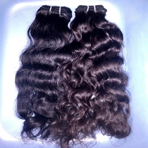 Cheveux naturels indiens Remy vierges bruts de qualité supérieure, non traités, hydratants, texture naturelle, tissage à la machine, double trame, permanent, toutes les couleurs - Product Image 1
