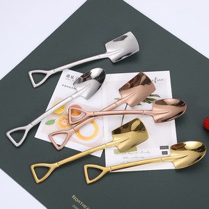<strong>Small</strong> Gold-Plated Stainless Steel Scoop <strong>Spoon</strong> 304 Tableware Coffee Mixing <strong>Spoon</strong> for Flatware Sets - Product Image 2