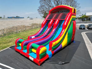 2023 populaire PVC dauphin gonflable videur toboggan en plein air amusant piscine accessoire ventilateur nouveau Design gonflable château produit - Product Image 3