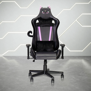 <span class=keywords><strong>Sillas</strong></span> de oficina de lujo púrpura <span class=keywords><strong>diablo</strong></span> negro gato Silla de juego respaldo alto ergonómico ordenador Silla de carreras con cola negra - Product Image 6