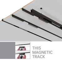 Rail magnétique ultra-fin 6 mm, modules linéaires LED modernes à angle réglable Ra90 pour l'éclairage des hôtels et des villas