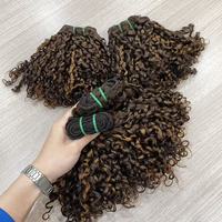 Extensions de Cheveux Bouclés Pixie Super Double Drawn avec Mèches, Livraison Gratuite, Cheveux 100% Naturels Alignés dans le Sens de la Cuticule