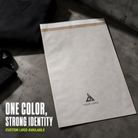 Bolsa de Embalaje para Ropa de Papel Kraft Glassine con Logotipo Personalizado, Impresión de Logotipo a un Color, Tamaños Personalizados e Impresión de Marca