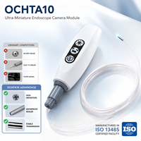 Módulo de Cámara Endoscópica Médica Mini Micro Ojos OCHTA10 de 1.3mm con 2 LEDs, Resolución 400x400, Gran Angular de 120°, USB, Impermeable, CMOS