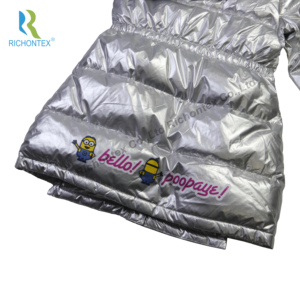 Niños niños niñas invierno china Pato <span class=keywords><strong>con</strong></span> capucha larga plata tejido impermeable chaquetas - Product Image 4