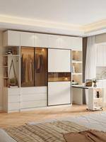 Armoire coulissante moderne et peu encombrante 2026 |   Solution de rangement personnalisée écologique E0 pour projets d'appartements de luxe