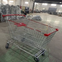 Chariot de courses pliable Jiayuan 150L en acier zingué, durable, avec roues en PU de 5 pouces, certifié ISO9001, couleurs personnalisables