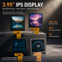 Écran LCD tactile économique de 3,95 pouces INCELL à haute luminosité 480*480 RGB avec interface MIPI, module LCD noir sans soudure