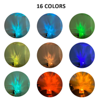 Lampe à LED carrée en cristal RGB Ice Cube, lampe de table à effet d'ondulation dynamique de l'eau, 16 couleurs, charge USB, lampe d'ambiance
