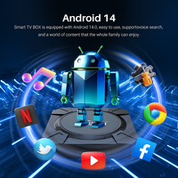Boîtier TV Android 14 2 Go RAM 16 Go ROM X96Q RK3539 Quad-Core 64 bits AV1 4K 5G WiFi BT