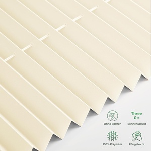 Persiana Plisada con Fijación sin Taladro, 35 x 100 cm (Ancho x Alto), Beige, Protección Solar, Fácil de Instalar, Persiana Enrollable Translúcida Plegable para Ventanas y Puertas - Product Image 2