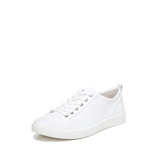 Baskets basses en cuir blanc à lacets pour femme – Chaussures décontractées de marche - Product Image 1