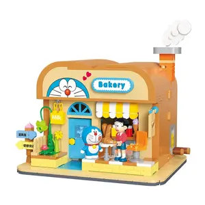 New Arrivals Collection Assembled 3D Model 3.6mm Street View Store Mini Brick Balody Doraemon Building Block Toys