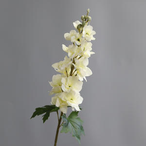 W-A0197 Bouquet artificiel de fleurs violettes, fausses fleurs de delphinium, fleurs artificielles au toucher réel, fleurs blanches, décoration de mariage - Product Image 1