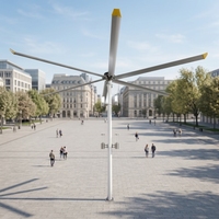Industrieller Axialventilator mit Touch-Steuerung, 380V, Aluminiumlegierungsflügel, Kugellager, Deckenventilator, 24 Fuß Flügeldurchmesser, 6 Flügel, 38dB