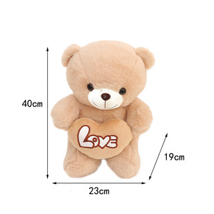 Oso de Peluche de Dibujos Animados en Forma de Corazón de 30/40/50CM para el Día de San Valentín, Juguete de Peluche, Almohada Suave, Muñeco de Oso Creativo para Abrazar - Product Image 6