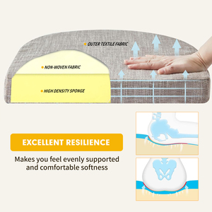 Modern Non-Slip Kitchen <strong>Chair</strong> Pads Tufted Shredded Sponge Cushions with Ties Washable Home Seat <strong>Cover</strong> Mat - Product Image 2