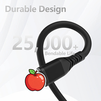 Cable de Datos USB a Tipo C de Silicona con Carcasa de Aluminio, Carga Súper Rápida de 1m, 5V, Negro, Personalizado, en Oferta, para Cámara