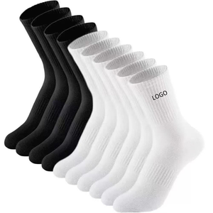 <strong>Manufacturer</strong> <strong>Custom</strong> Logo White Black Sports <strong>Socks</strong> Personalized Logo Brand Men's Crew Sports <strong>Socks</strong> - Product Image 1