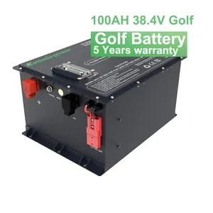 Nhà Máy Bán buôn pin lithium ngân hàng 38.4V 100AH Golf Cart pin với màn hình LCD điều khiển BMS cho Golf Cart