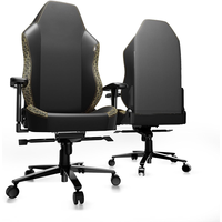 Chaise de jeu économique personnalisée en gros, chaise de course avec accoudoirs 4D et base en nylon 90-135 °   Ensemble de bureau assorti pour les employés de bureau