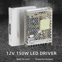 Alimentation électrique Mean Well LRS-150-12 simple 12V 150W avec entrée 85-264VAC et garantie de 3 ans pour les bandes LED