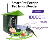 Mangeoire intelligente pour oiseaux avec caméra extérieure, alimentée par énergie solaire, pour animaux de compagnie, avec Wi-Fi