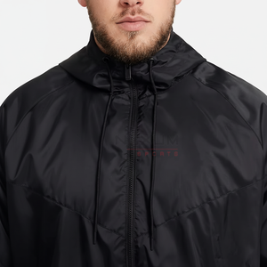 เสื้อกันลมกันน้ำทำจากโพลีเอสเตอร์สำหรับผู้ชายเสื้อคลุมแนวสตรีทพร้อมคอตั้งสำหรับฤดูใบไม้ผลิ - Product Image 1