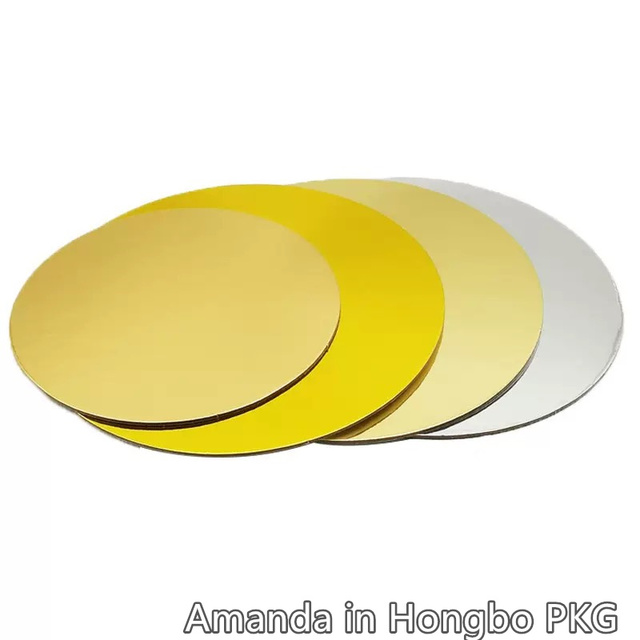 Factory Price B2B Custom Bulk 1mm, 1.5mm, 2mm,2.5mm, 3mm 4mmm White Gold Silver Round square Cake Board Pad Card