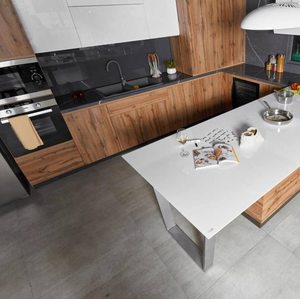 Muebles de Cocina Modulares al por Mayor CANA Personalizados, Estilo Europeo, con Puerta de Una Sola Pieza y Espacio para Refrigerador - Product Image 5