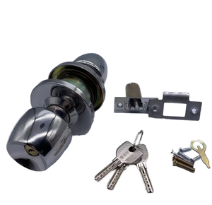 Serratura sferica antifurto a porta singola per uso domestico, universale, per camera da letto, bagno, porta in acciaio inossidabile, materiale in rame - Product Image 5