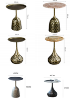Table ronde en acier inoxydable, meuble de maison, 16 pouces