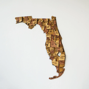 3D mappa della <span class=keywords><strong>Florida</strong></span> in legno un unico viaggiatore USA decorazione per la casa regalo mappa del mondo Puzzle in legno - Product Image 1