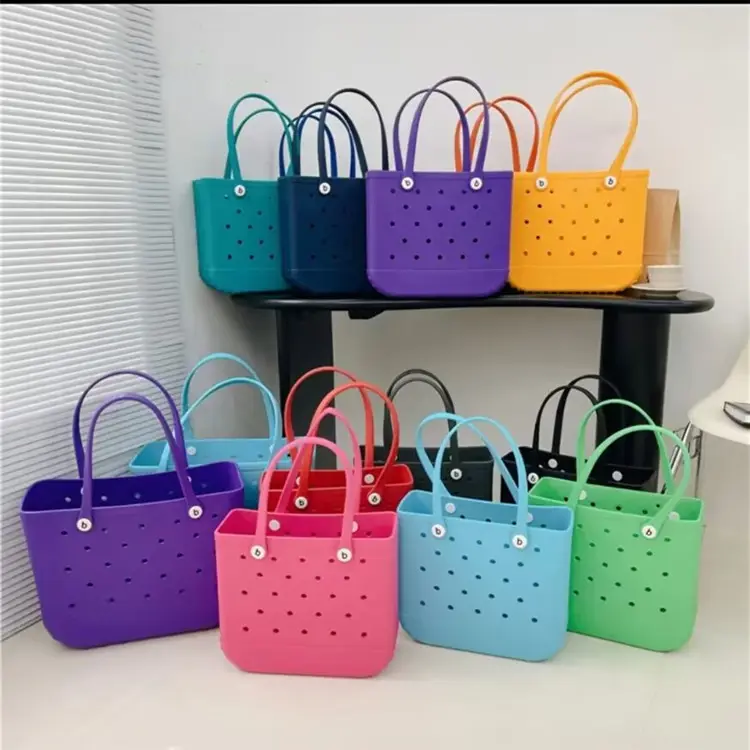 Großhandel Mode New Summer Handtaschen Frauen Kleine Eva Tasche Bogg Bag Silikon Beach Tote Gummi taschen