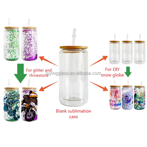 Hoa Kỳ 16Oz Quả Cầu Tuyết Cốc Thủy Tinh Có Thể Pre-Khoan Tùy Chỉnh 12/16/20Oz Đôi Tường Thăng Hoa Giáng Sinh Tuyết Globe Cốc Với Lỗ - Product Image 3