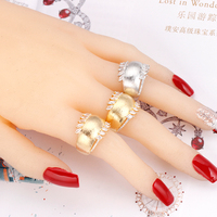 Bagues texturées uniques en zircone cubique, empilables, chics, pour femmes, accessoires de bijoux, grande bague rétro africaine, tendance 006289